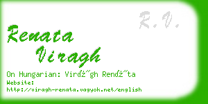 renata viragh business card